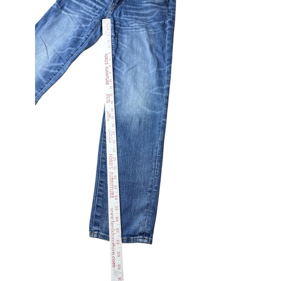 American Eagle AirFlex Skinny Jeans Whiskered Light Wash 30x30 Stretch Denim - Picture 5 of 9